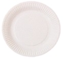 Тарелка круглая рифленая 230 мм мелованная белая